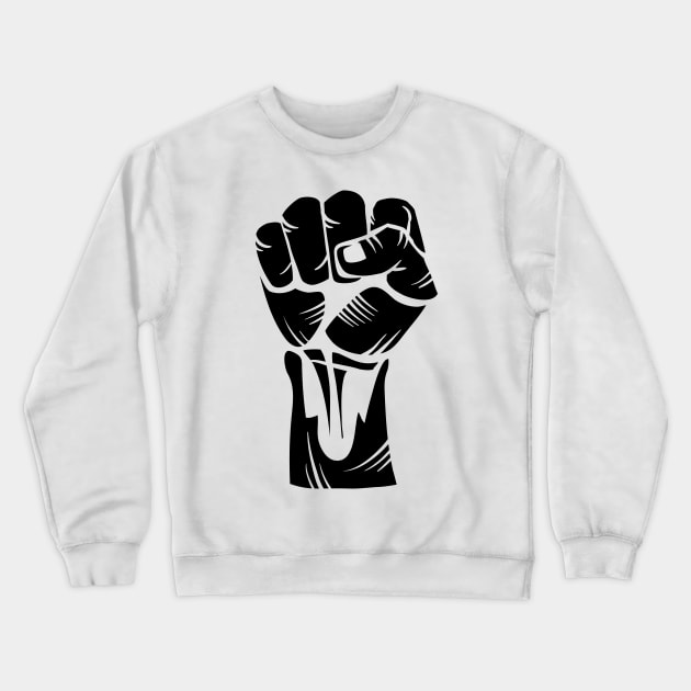 Fist Protest Crewneck Sweatshirt by Kopirin